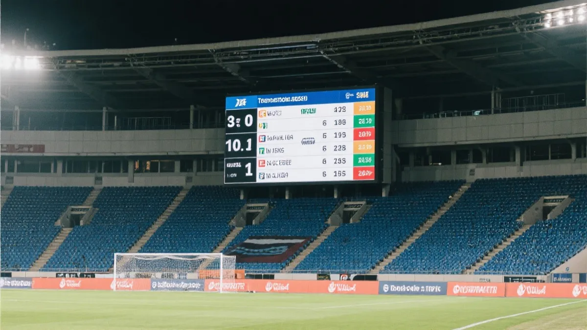 积分榜与比分牌视觉示意